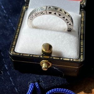 Silver star and sun ring, US size 7